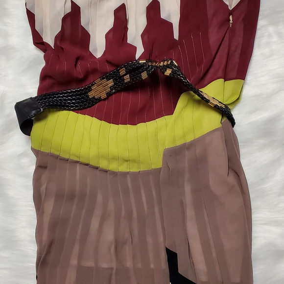 Bcbgmaxazria Runway Maxi pleated Dress Sz M - Picture 7 of 8